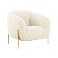 Kandra Cream Performance Vegan Shearling Accent Chair