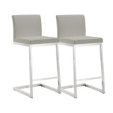 Parma Performance Vegan Leather Counter Stool - Set of 2