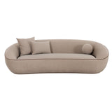 Jenny 98.5" Taupe Performance Faux Mohair Sofa