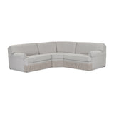 Yvette 3-Piece Warm Grey Performance Boucle L-Sectional