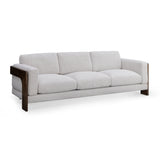 Elyn 91" Cream Contract-Grade Boucle Sofa