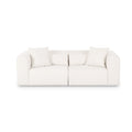 Tarra 86" Cream Performance Chenille Modular Loveseat