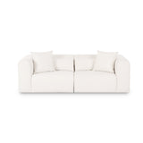 Tarra 86" Cream Performance Chenille Modular Loveseat