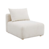 Hangover Cream Performance Boucle Modular Armless Chair
