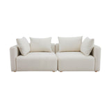Hangover 81" Cream Performance Boucle Loveseat
