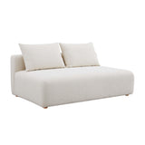 Hangover 64" Cream Performance Boucle Modular Loveseat