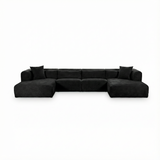 Tarra 4-Piece Fluffy Oversized Performance Corduroy Modular U-Sectional