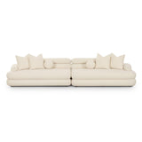 Lulu 141" Cream Performance Boucle Sofa