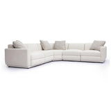 Perry 5-Piece Cream Performance Chenille Modular L-Sectional