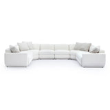 Perry 8-Piece Cream Performance Chenille Modular Large U-Sectional