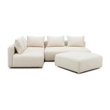 Hangover 4-Piece Contract-Grade Textured Fabric Modular Chaise Sectional