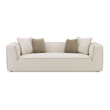Tristine 96" Cream Contract-Grade Linen Sofa
