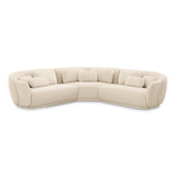 Misty 3-Piece Cream Performance Boucle Modular L-Sectional