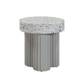 Clover Faux Terrazzo Indoor / Outdoor Round Side Table