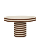 Lyra 30" Natural Striped Cotton Jute Contract-Grade Coffee Table