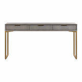 Pesce 59" Shagreen 3 Drawer Console Table