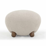 Pucker Warm Grey Performance Boucle Ottoman