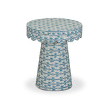 Lady Blue Ribbon Capiz Shell Round Side Table