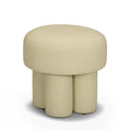 Masha Yellow Homespun Plaid Performance Linen Accent Stool