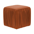Morgan Pleated Velvet Ottoman