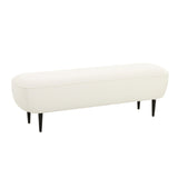 Denise 51" Cream Performance Boucle Bench