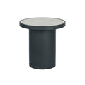 Nautilus Antique Silver Mirrored Round Side Table