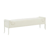 Ines 67" Cream Performance Boucle Bench