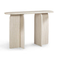 Clementine 48" Faux Travertine Console Table