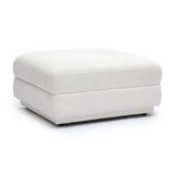 Perry Cream Performance Chenille Modular Ottoman