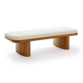 Ollie 56.5" White Performance Boucle Large Bench