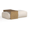 Spencer 54" Performance Basketweave Ottoman with Bridge Table