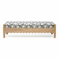 Thelma 56" Leopard Performance Jacquard Fabric Bench