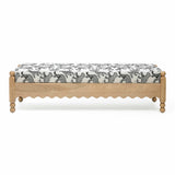 Thelma 56" Leopard Performance Jacquard Fabric Bench