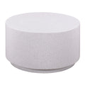 Terrazzo 27.5" Light Speckled Concrete Round Coffee Table