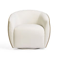 Jordan Contrast Piping Performance Velvet Swivel Accent Chair