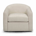 Thao Contract-Grade Basketweave Fabric Swivel Accent Chair