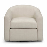 Thao Contract-Grade Basketweave Fabric Swivel Accent Chair