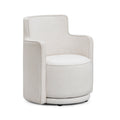 Passe Cream Upcycled Performance Linen Swivel Chair