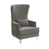 Aubree Performance Velvet Chair with Acrylic Legs