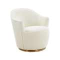 Skyla Cream Performance Boucle Swivel Accent Chair