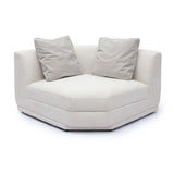 Perry Cream Performance Chenille Modular Wedge Corner Chair