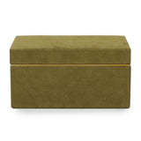 Pisa Green Vegan Suede Contract-Grade Storage Box