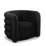 Curves Velvet Swivel Accent Chair